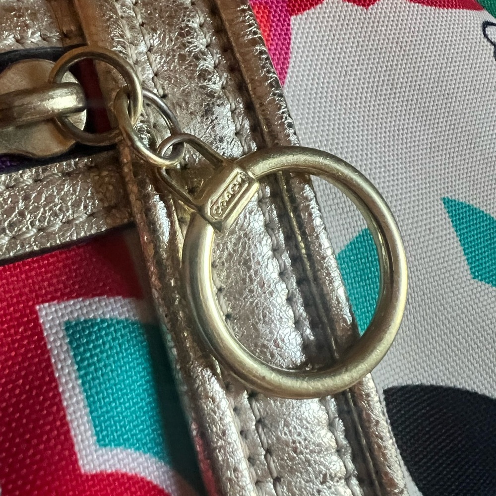 Coach Poppy Graffiti Tote Bag Signature Glam Retired Style 13839 Multi Color Y2K - Picture 7 of 7